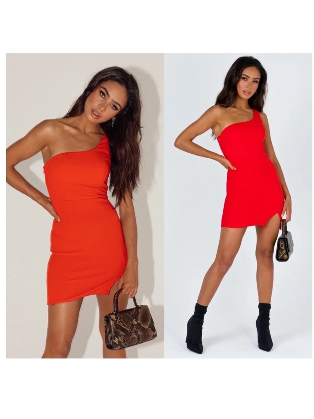 Princess Polly Monique Mini Dress Size 4 Red One Shoulder Bodycon NWT - Picture 2 of 8